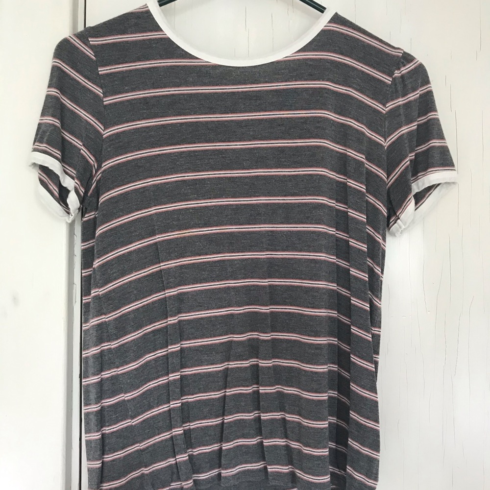 Pink Republic Juniors Small Grey & Pink T Shirt